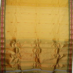 Click Here For Bigger Zoom - Gadwal Seico Saree - Mango Yellow Colour GSS-20